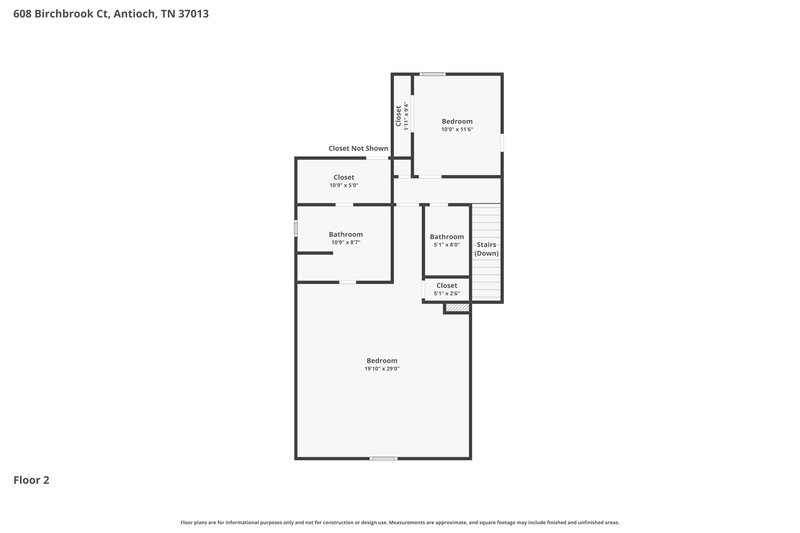 2,100/Mo, 608 Birchbrook Ct Antioch, TN 37013 Floor Plan View 2