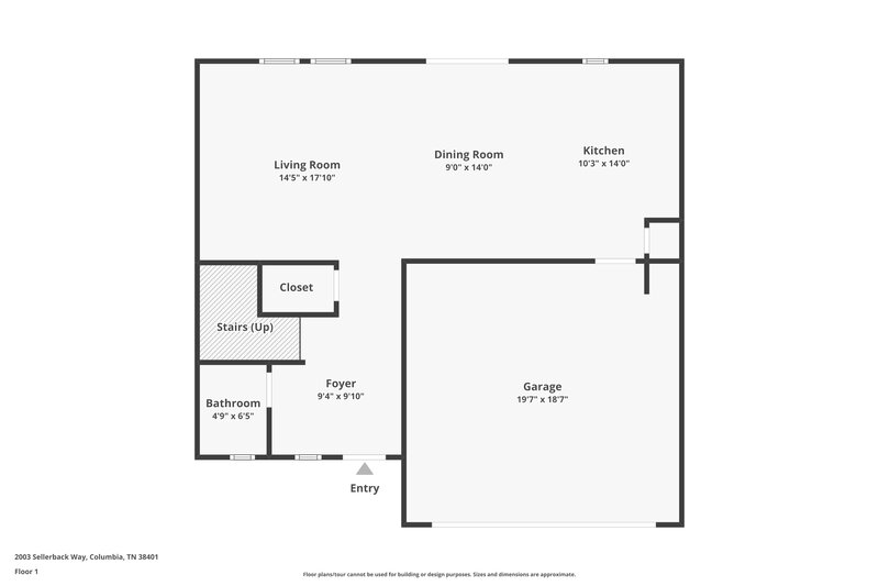 1,970/Mo, 2003 Sellerback Way Columbia, TN 38401 Floorplan View