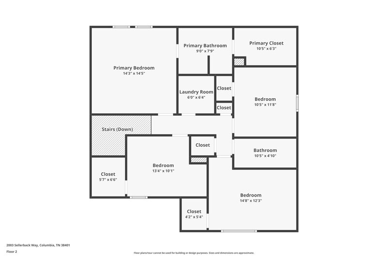 1,970/Mo, 2003 Sellerback Way Columbia, TN 38401 Floorplan View 2
