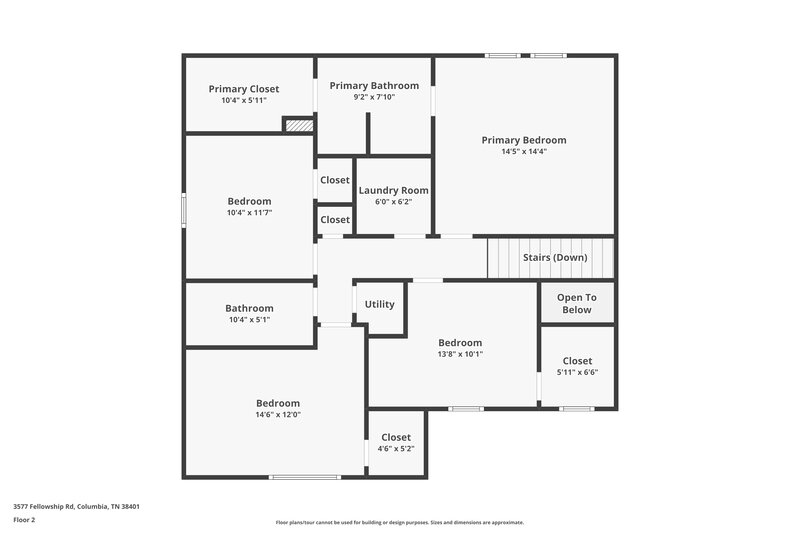 2,000/Mo, 3577 Fellowship Rd Columbia, TN 38401 Floor Plan View 2