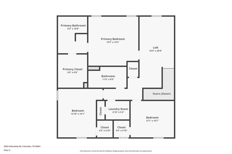 2,220/Mo, 3565 Fellowship Rd Columbia, TN 38401 Floor Plan View 2