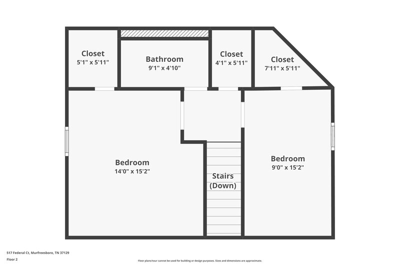 1,715/Mo, 517 Federal Ct Murfreesboro, TN 37129 Floor Plan View 2
