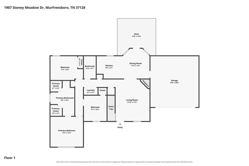 2,680/Mo, 1907 Stoney Meadow Dr Murfreesboro, TN 37128 Floorplan View