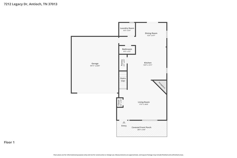 2,000/Mo, 7212 Legacy Dr Antioch, TN 37013 Floor Plan View