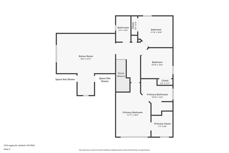2,165/Mo, 7212 Legacy Dr Antioch, TN 37013 Floor Plan View 2