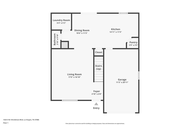1,790/Mo, 1424 E Nir Shreibman Blvd La Vergne, TN 37086 Floorplan View