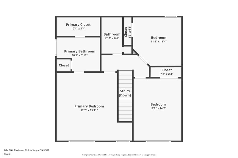 1,790/Mo, 1424 E Nir Shreibman Blvd La Vergne, TN 37086 Floorplan View 2