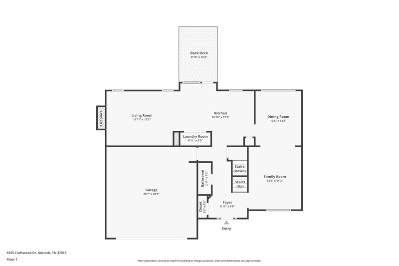 2,320/Mo, 5555 Craftwood Dr Antioch, TN 37013 Floor Plan View 2