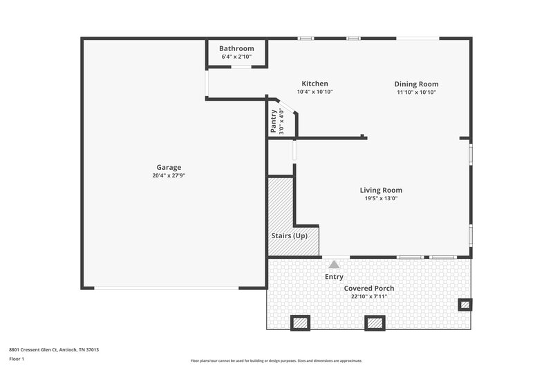 2,100/Mo, 8801 Cressent Glen Ct Antioch, TN 37013 Floor Plan View