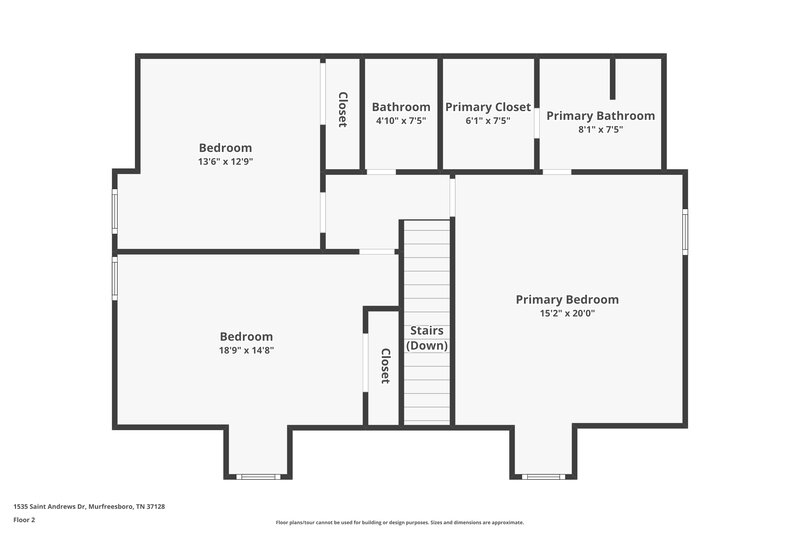 2,850/Mo, 1535 Saint Andrews Dr Murfreesboro, TN 37128 Floor Plan View 2