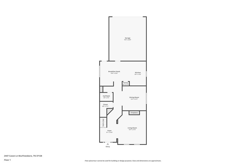 3,110/Mo, 2447 Cason Ln Murfreesboro, TN 37128 Floor Plan View