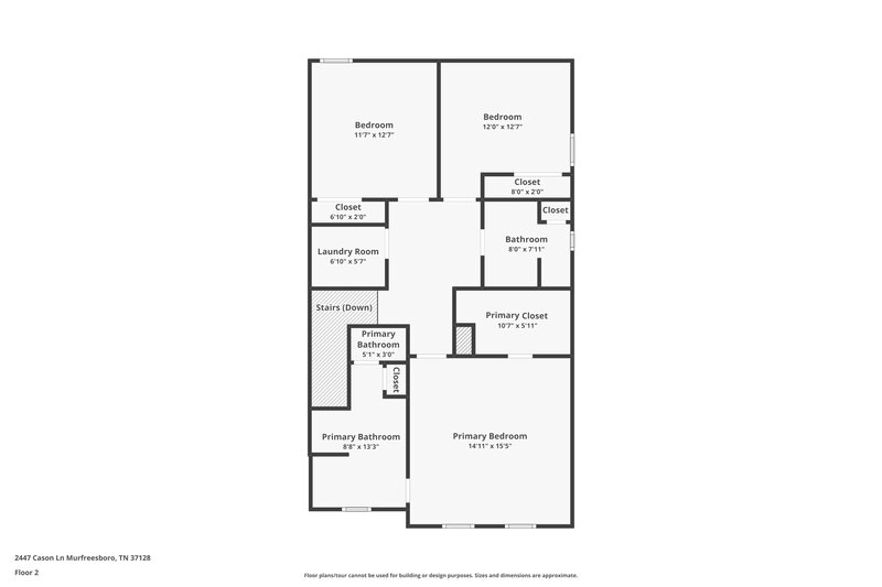 3,110/Mo, 2447 Cason Ln Murfreesboro, TN 37128 Floor Plan View 2