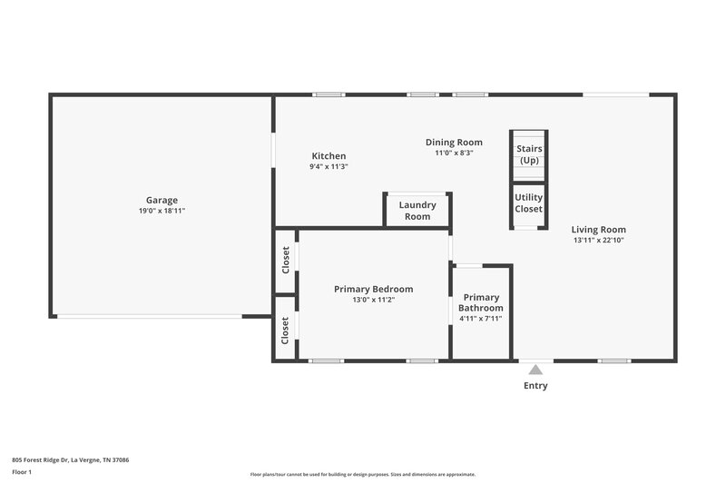 2,360/Mo, 805 Forest Ridge Dr La Vergne, TN 37086 Floor Plan View