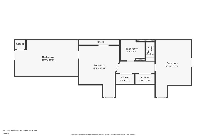 2,360/Mo, 805 Forest Ridge Dr La Vergne, TN 37086 Floor Plan View 2