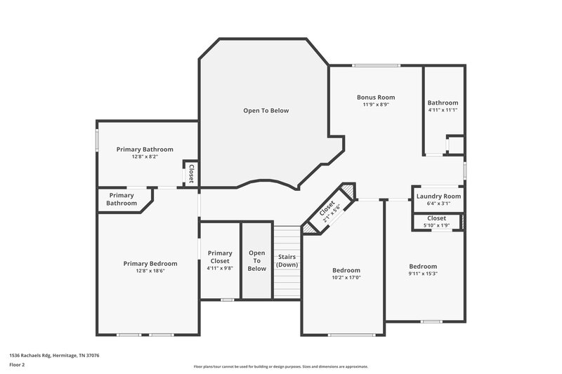 2,690/Mo, 1536 Rachaels Rdg Hermitage, TN 37076 Floor Plan View 2