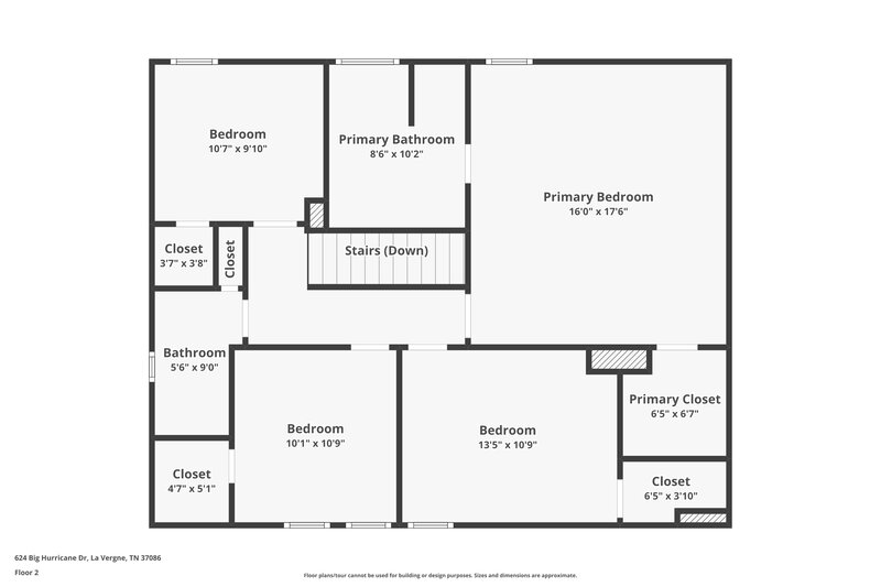 2,290/Mo, 624 Big Hurricane Dr La Vergne, TN 37086 Floor Plan View 2