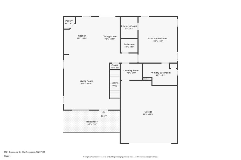 2,010/Mo, 3521 Quintana Dr Murfreesboro, TN 37127 Floor Plan View