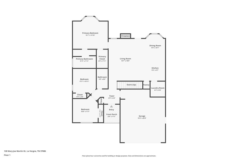 2,340/Mo, 128 Mary Joe Martin Dr La Vergne, TN 37086 Floor Plan View