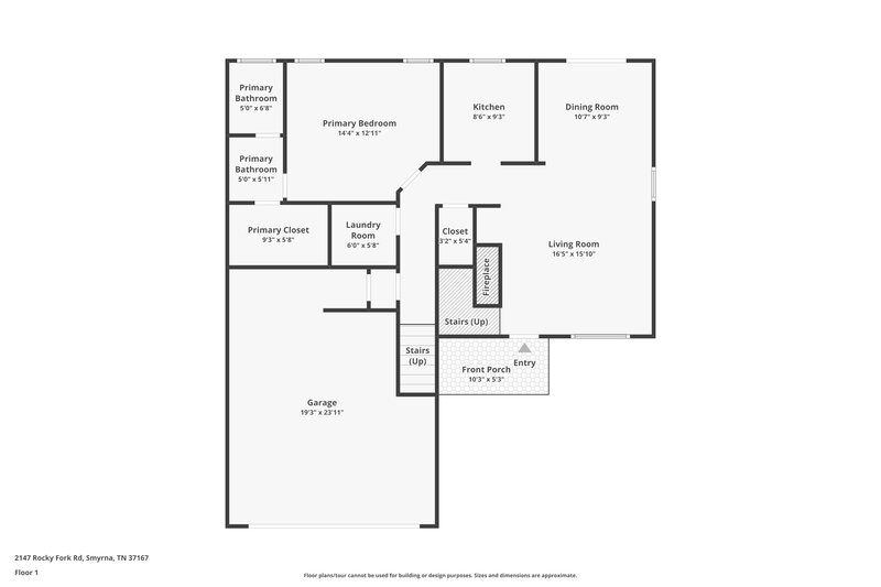 2,175/Mo, 2147 Rocky Fork Rd Smyrna, TN 37167 Floorplan View