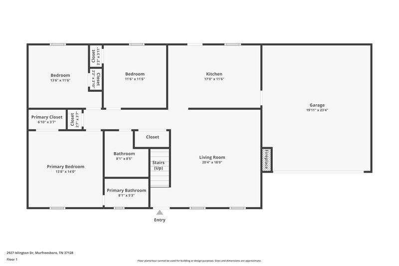 2,410/Mo, 2927 Islington Dr Murfreesboro, TN 37128 Floor Plan View
