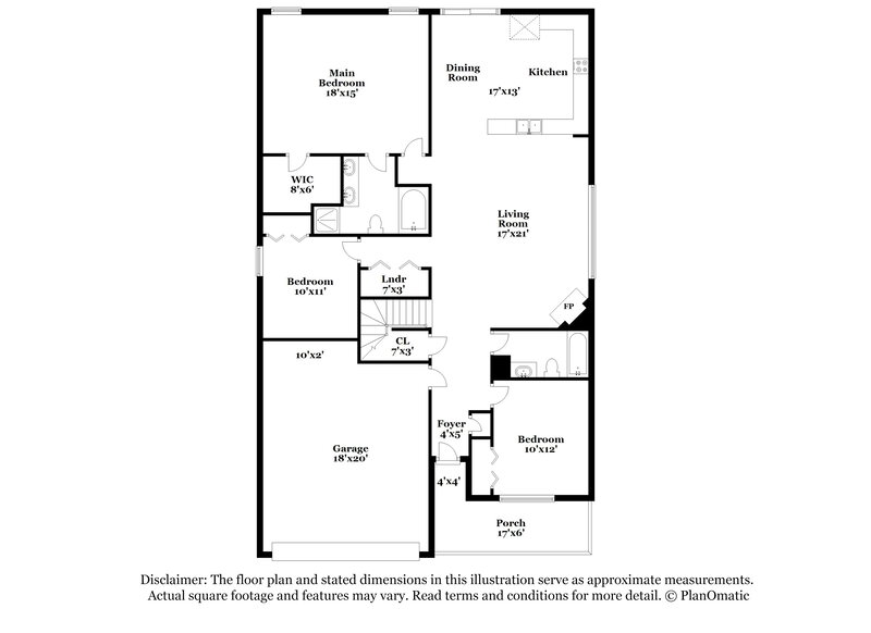 2,220/Mo, 3456 Chandler Cove Way Antioch, TN 37013 Floor Plan View