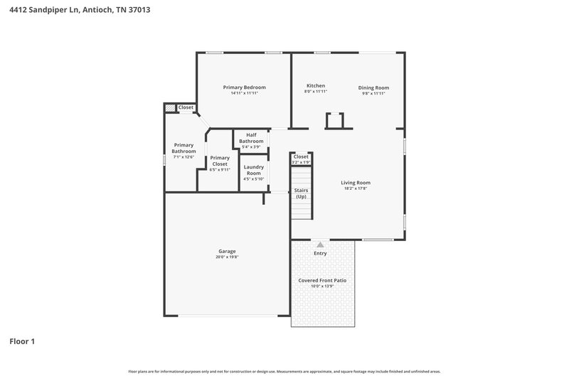2,370/Mo, 4412 Sandpiper Ln Antioch, TN 37013 Floor Plan View 2