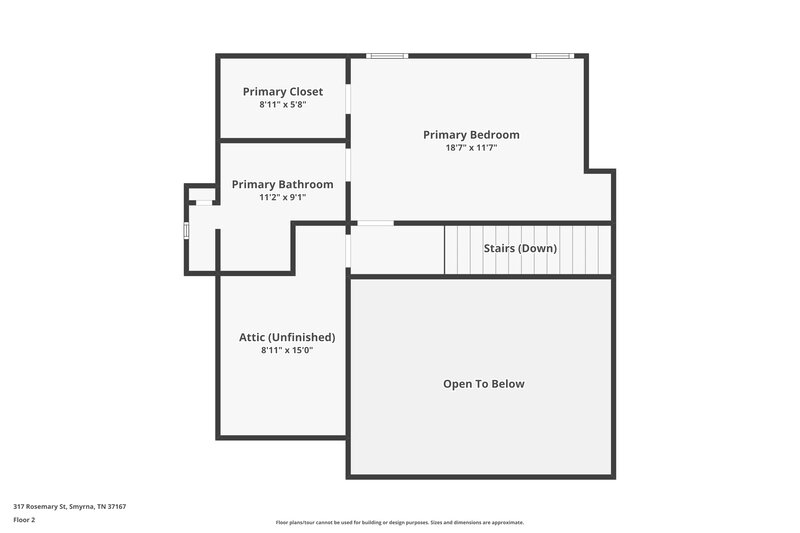 1,865/Mo, 317 Rosemary St Smyrna, TN 37167 Floor Plan View 2