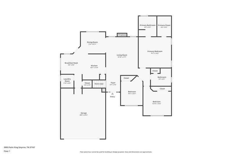 3,130/Mo, 3003 Potts Crossing Smyrna, TN 37167 Floor Plan View