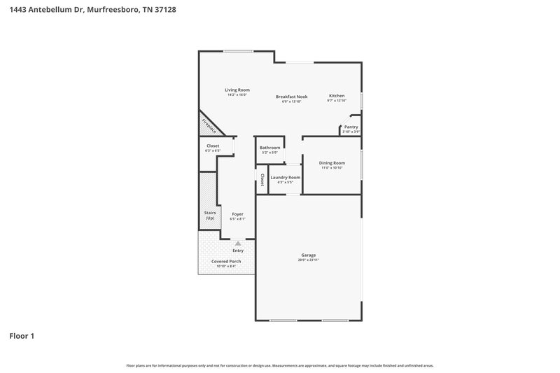 2,380/Mo, 1443 Antebellum Dr Murfreesboro, TN 37128 Floor Plan View