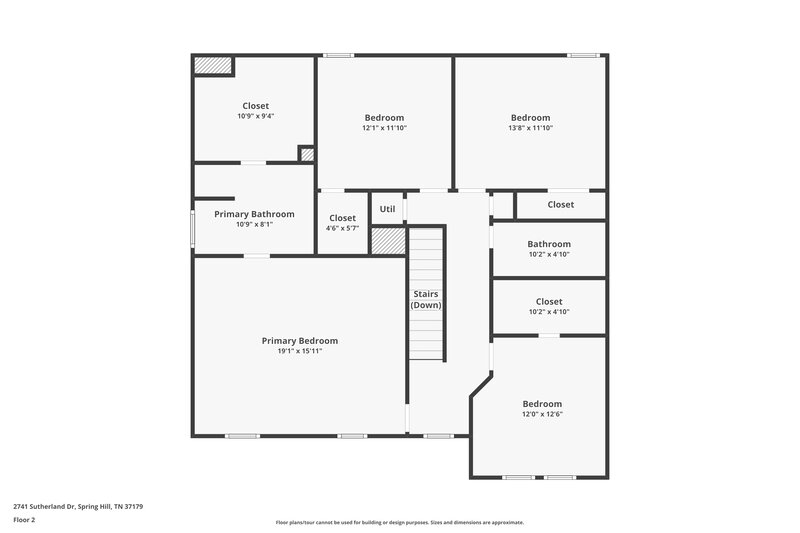 2,185/Mo, 2741 Sutherland Dr Thompsons Station, TN 37179 Floor Plan View 2