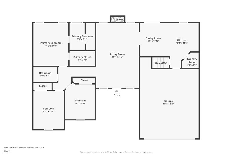 3,440/Mo, 3128 Hardwood Dr Murfreesboro, TN 37129 Floor Plan View