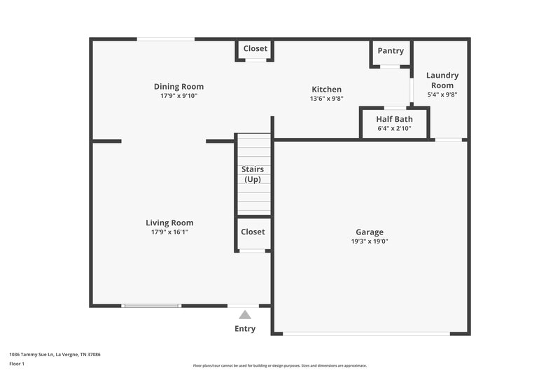 1,950/Mo, 1036 Tammy Sue Ln La Vergne, TN 37086 Floor Plan View