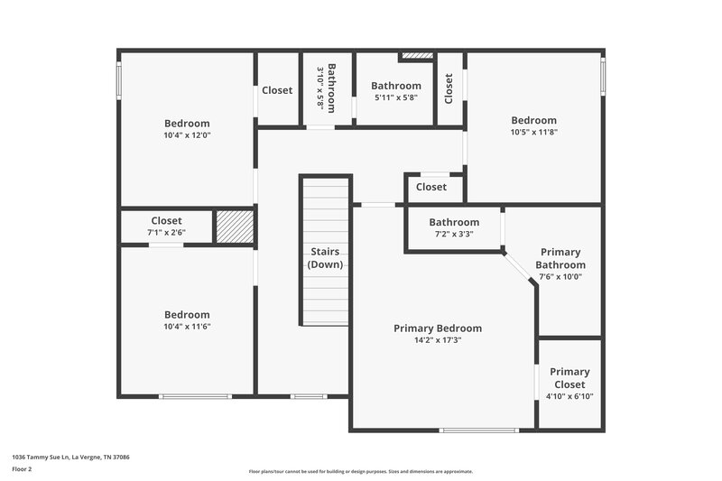 1,950/Mo, 1036 Tammy Sue Ln La Vergne, TN 37086 Floor Plan View 2