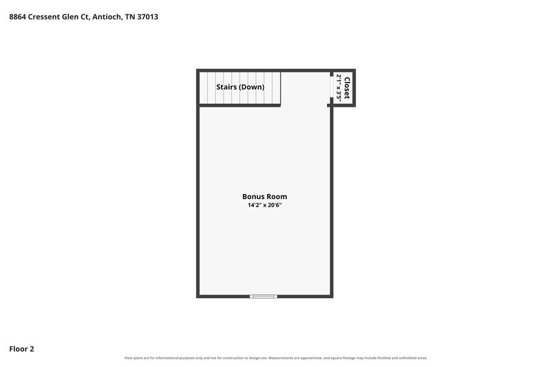 2,235/Mo, 8864 Cressent Glen Ct Antioch, TN 37013 Floor Plan View 2