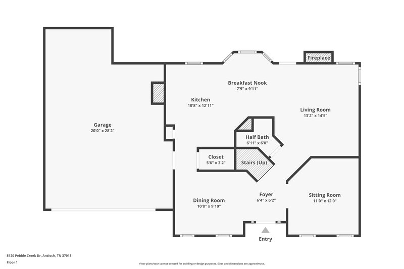 2,870/Mo, 5120 Pebble Creek Dr Antioch, TN 37013 Floor Plan View