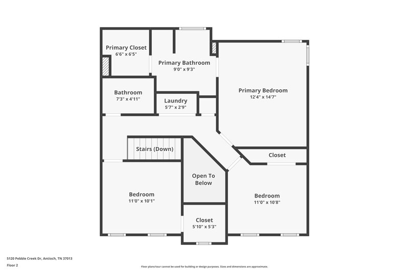 2,870/Mo, 5120 Pebble Creek Dr Antioch, TN 37013 Floor Plan View 2
