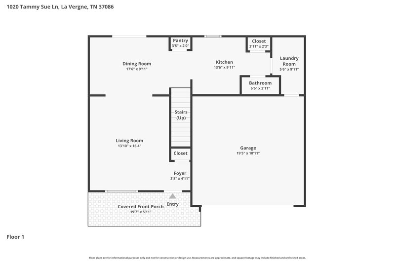 2,135/Mo, 1020 Tammy Sue Ln La Vergne, TN 37086 Floor Plan View