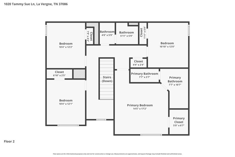2,135/Mo, 1020 Tammy Sue Ln La Vergne, TN 37086 Floor Plan View 2