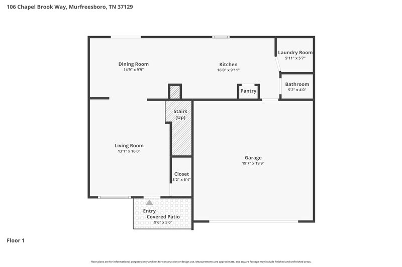 2,120/Mo, 106 Chapel Brook Way Murfreesboro, TN 37129 Floor Plan View