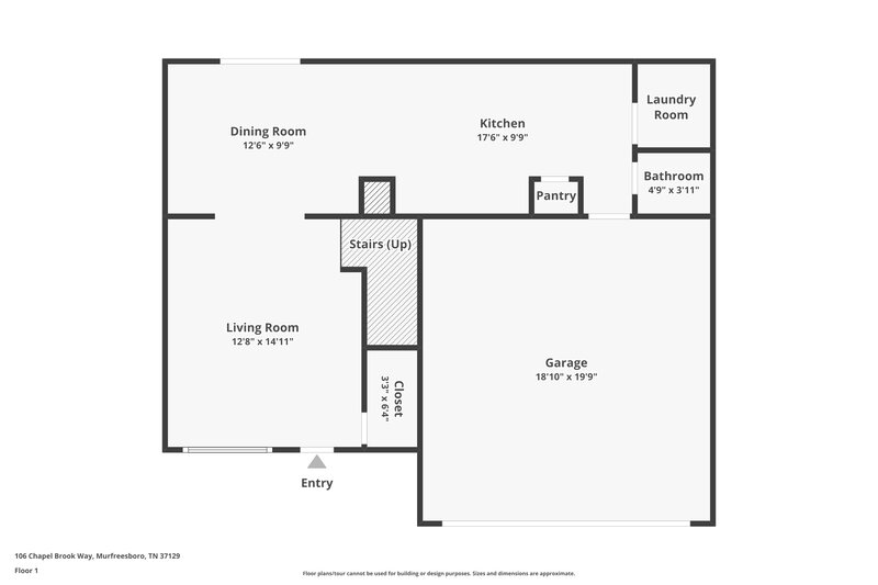 1,970/Mo, 106 Chapel Brook Way Murfreesboro, TN 37129 Floorplan View