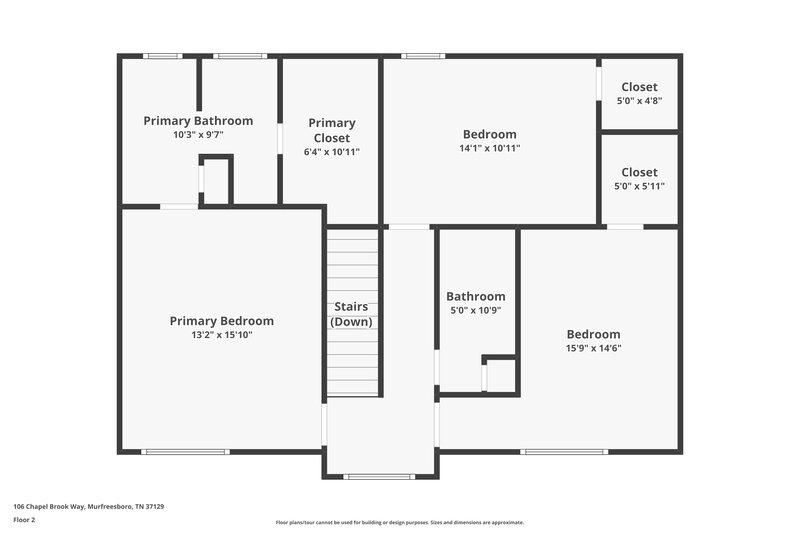 1,970/Mo, 106 Chapel Brook Way Murfreesboro, TN 37129 Floorplan View 2