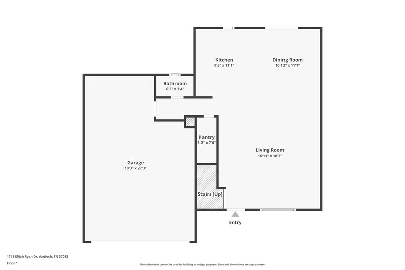 2,120/Mo, 1741 Elijah Ryan Dr Antioch, TN 37013 Floor Plan View