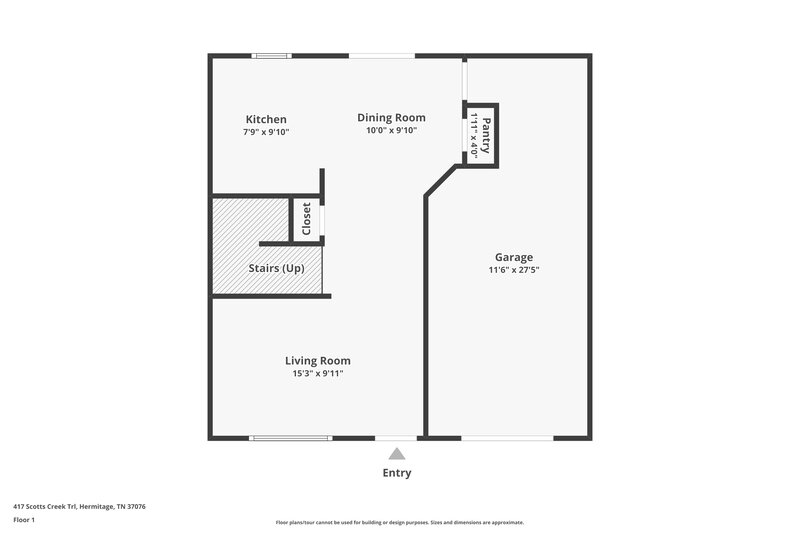 1,870/Mo, 417 Scotts Creek Trl Hermitage, TN 37076 Floor Plan View