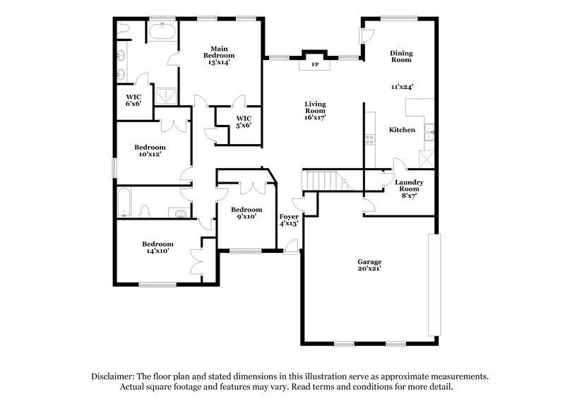 2,775/Mo, 1811 Potters Ct Murfreesboro, TN 37128 Floor Plan View