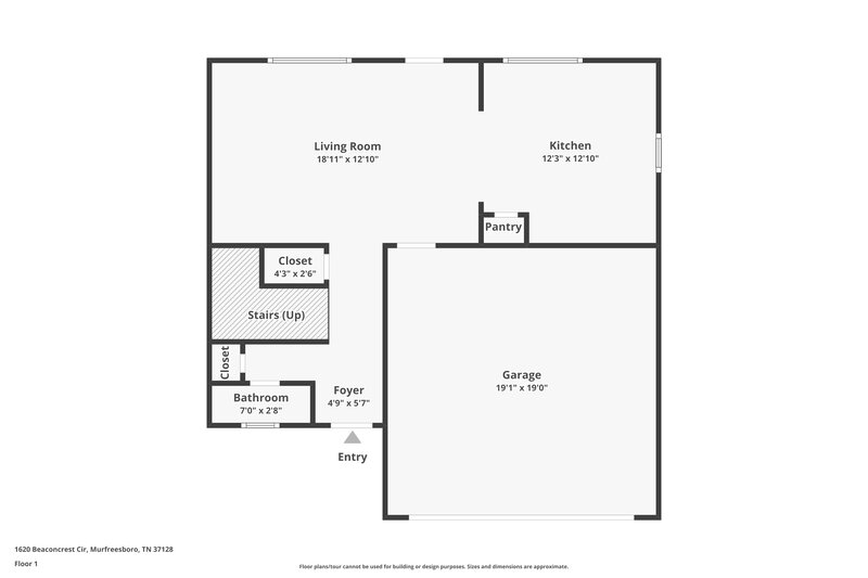 1,925/Mo, 1620 Beaconcrest Cir Murfreesboro, TN 37128 Floor Plan View