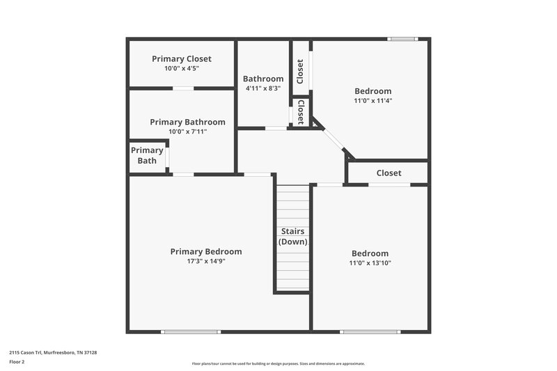 1,870/Mo, 2115 Cason Trl Murfreesboro, TN 37128 Floorplan View 2