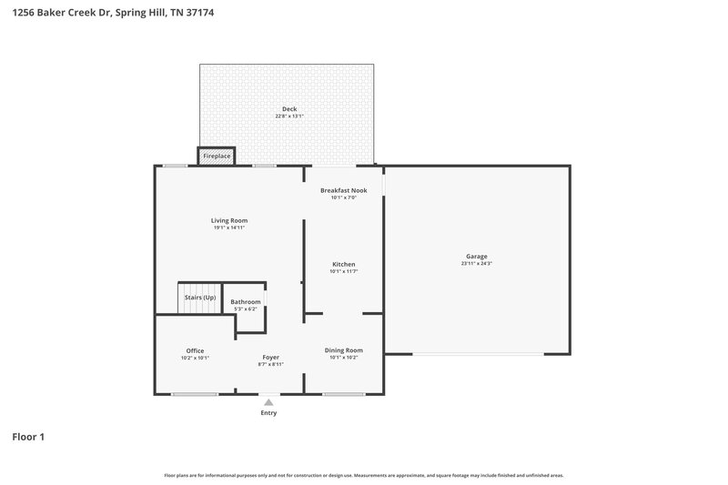2,340/Mo, 1256 Baker Creek Dr Spring Hill, TN 37174 Floor Plan View