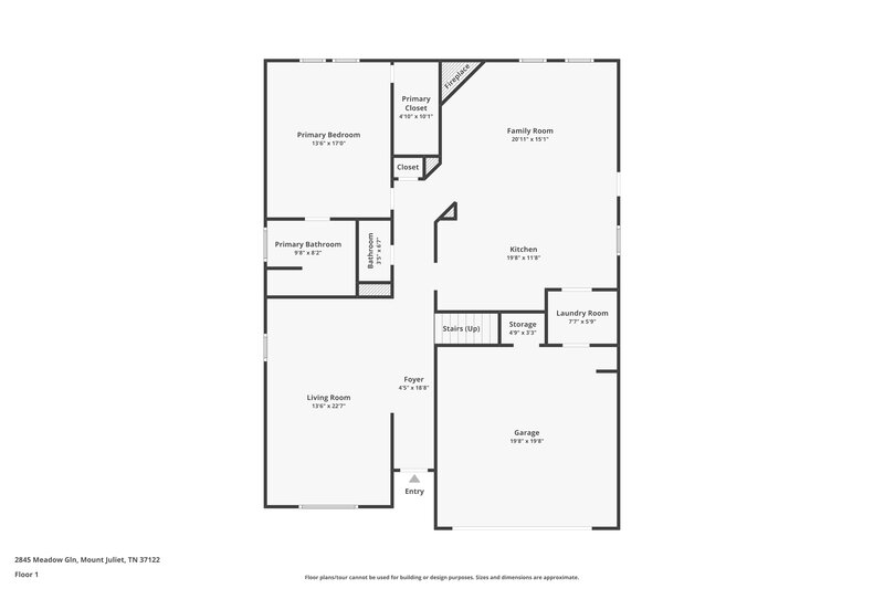 2,125/Mo, 2845 Meadow Gln Mt Juliet, TN 37122 Floor Plan View