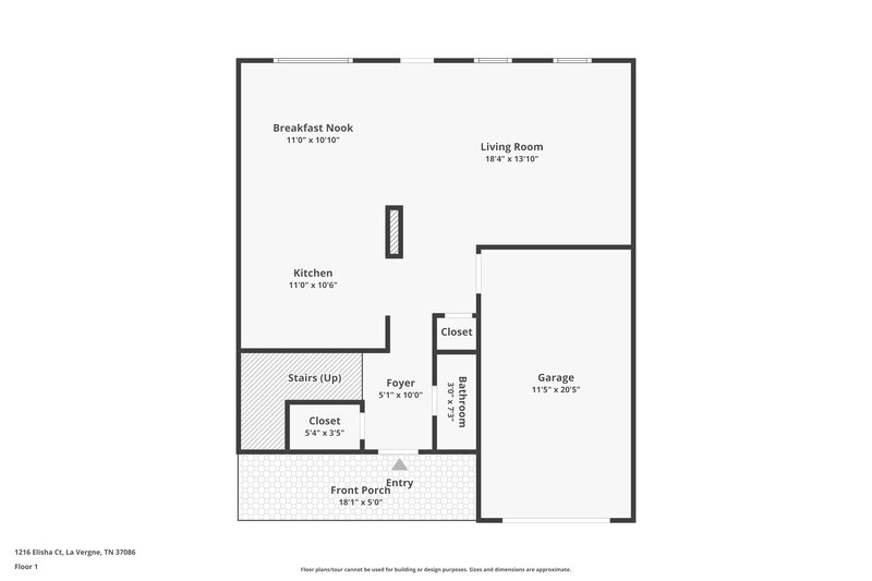 1,925/Mo, 1216 Elisha Ct La Vergne, TN 37086 Floor Plan View