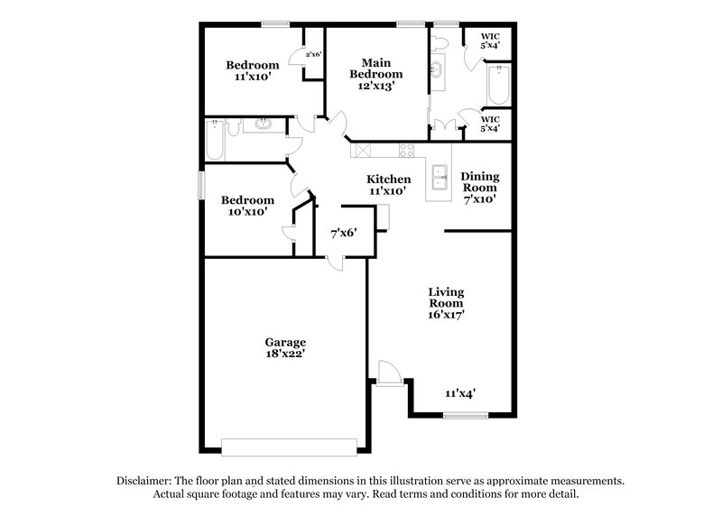 2,065/Mo, 1832 Antebellum Dr Murfreesboro, TN 37128 Floor Plan View